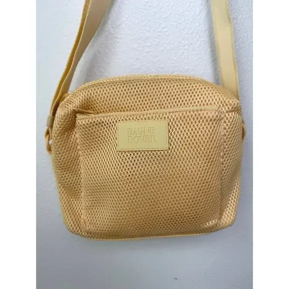 Dagne Dover Micah Air Mesh Pollen Yellow Crossbody - Picture 2 of 5